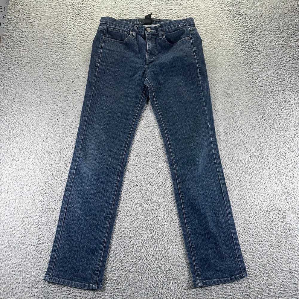 Calvin Klein Jeans Women 6 Blue Cotton Denim Straight Leg Faded Stretch Workwear